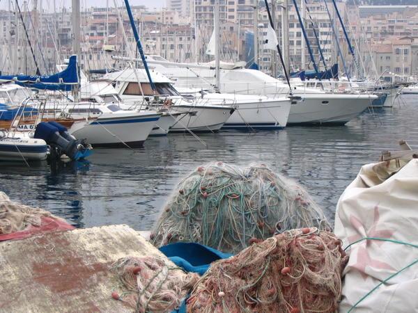 Boats in Marseille's Vieux Port