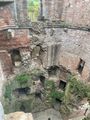 Inside the four storey keep at Brougham Castle. .