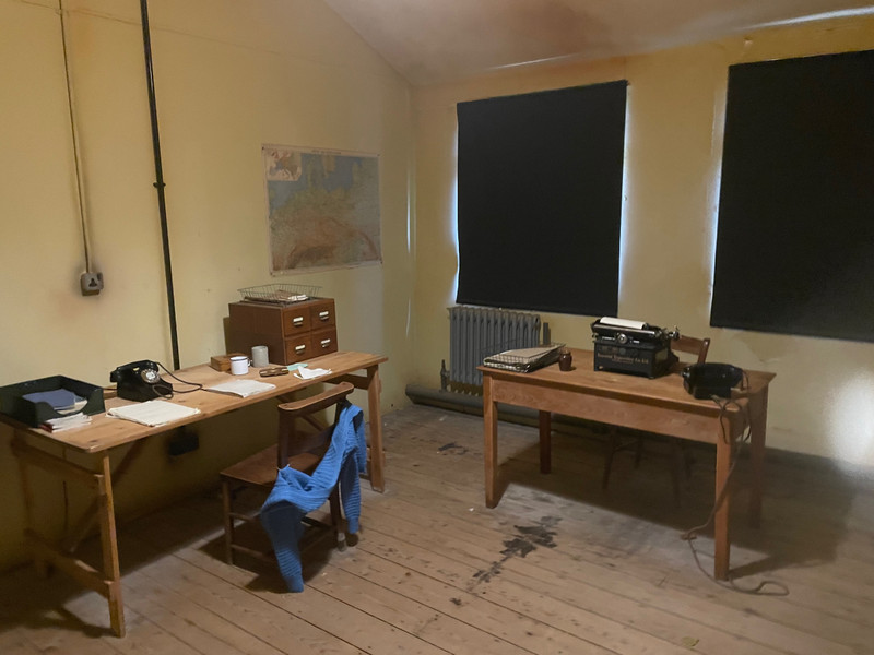 Room in one of the huts where the women code breakers worked on manually deciphering messages. .
