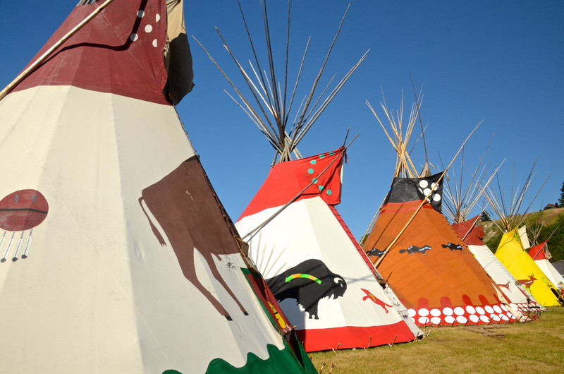 Tipis in the Indian Village