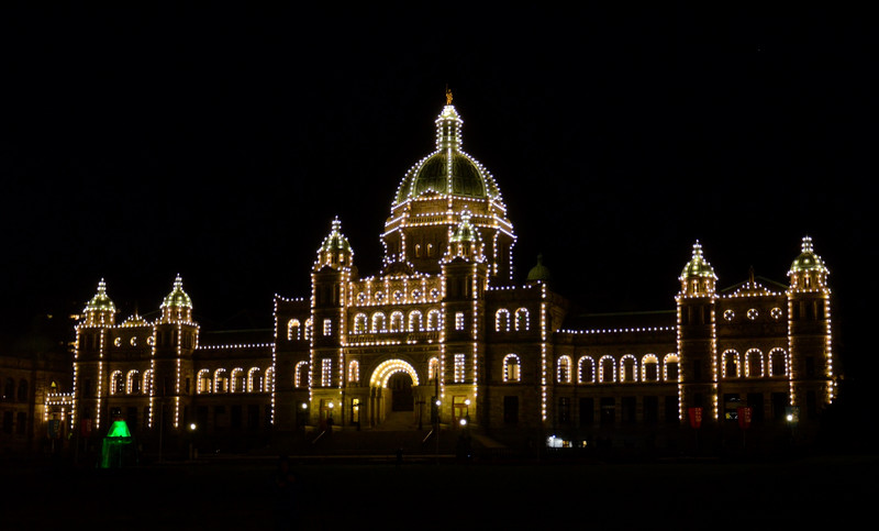 Victoria lights at night