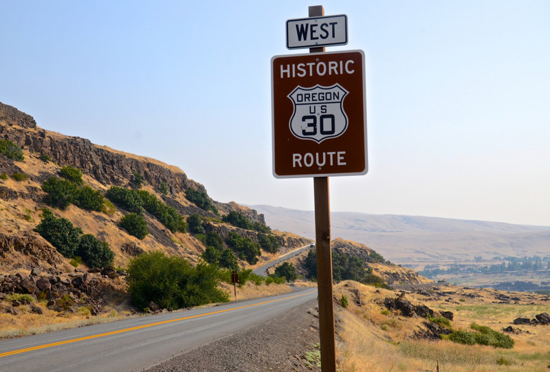 Historic Route 30 along the Columbia River