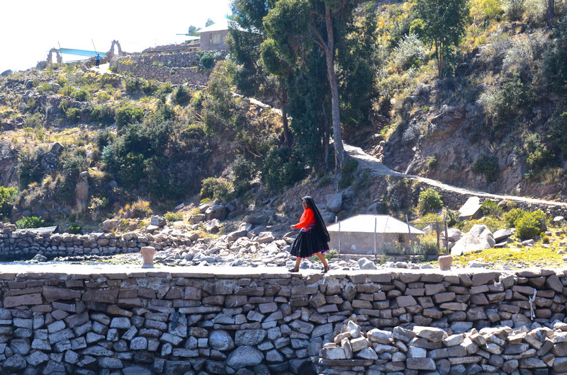 Arriving on Taquile Island 