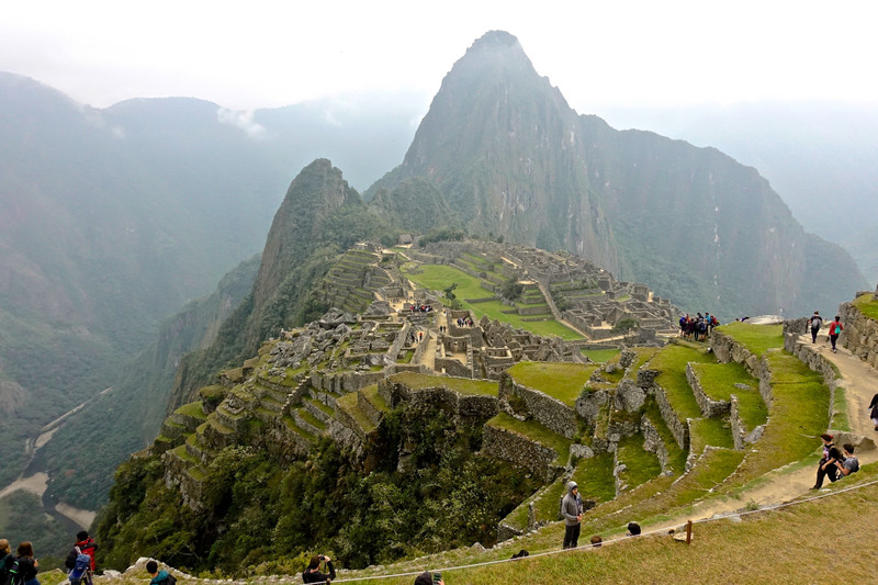 Huayna Picchu towers behind Machu Picchu 