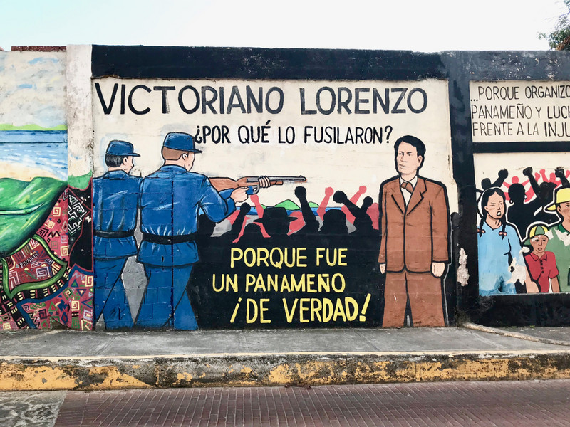 Murals located around El Chorrillo reflect frustration and anger