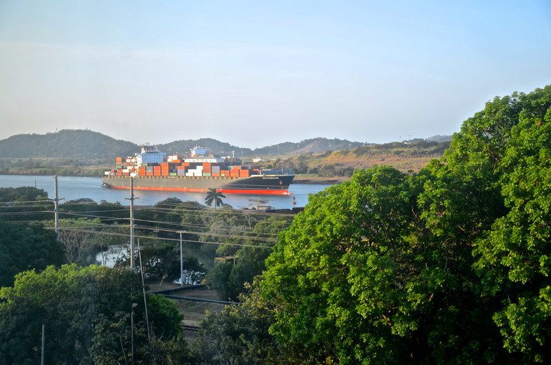 View of the Panama Canal from our hotel window