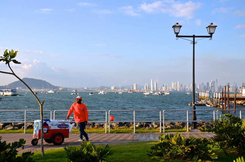 View of Panama City from Flamingo Island