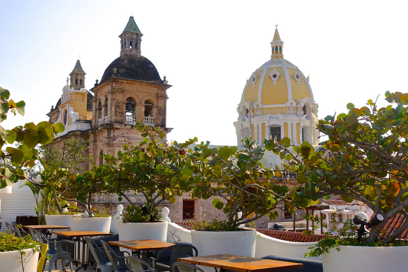 Rooftop views of church domes 