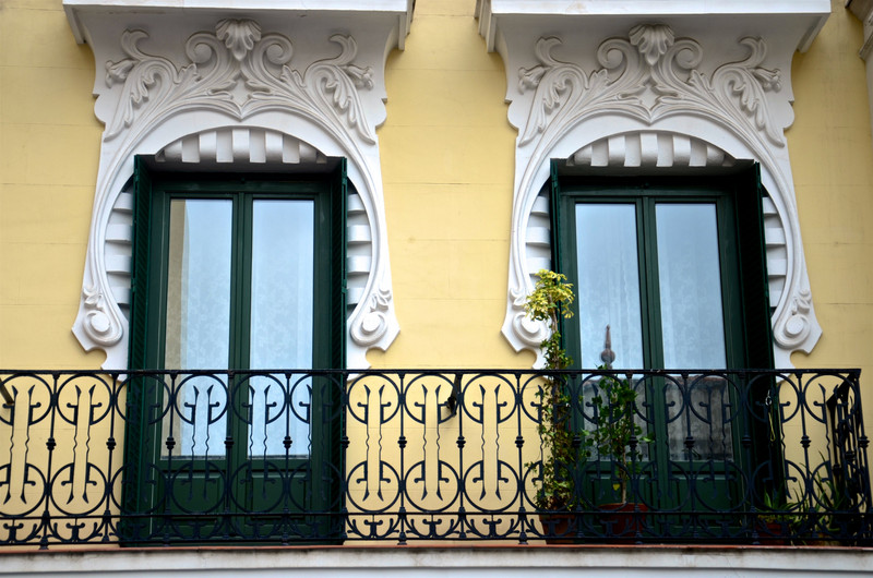 Typical balcony in the historic area