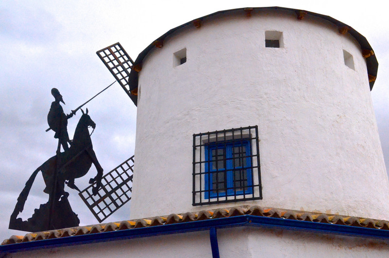 Tilting at windmills in Puerto Lapice