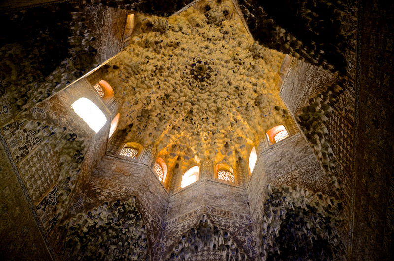 Star ceiling of two Sisters Hall, or Mocarabes Chamber, Alhambra 