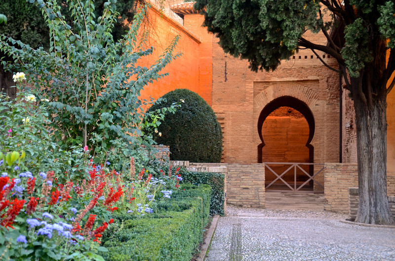 Moorish courtyard in the Alhambra