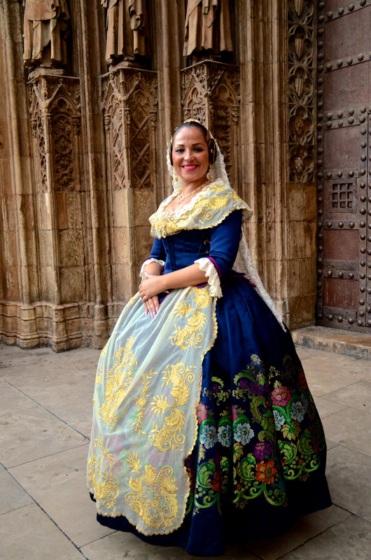 Woman in costume for Fallas, Valencia, Spain 