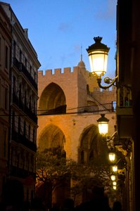 Night falls in Valencia