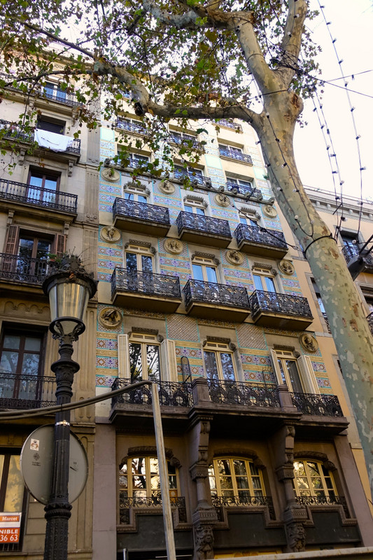 Look up when you are walking La Rambla in Barcelona