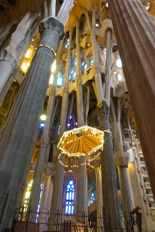 Above the alatr in the Sagrada Familia 