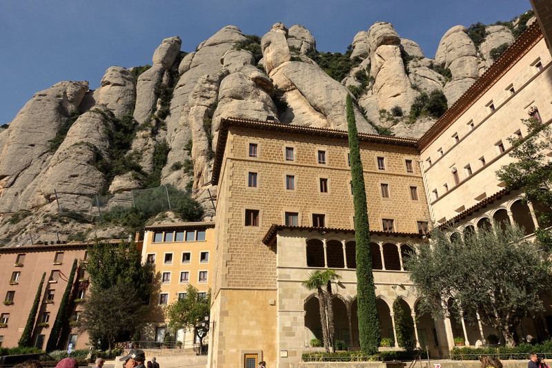 Rugged mountain top of Montserrat 