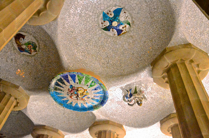 Ceiling at Park Guell Hypostyle Room 