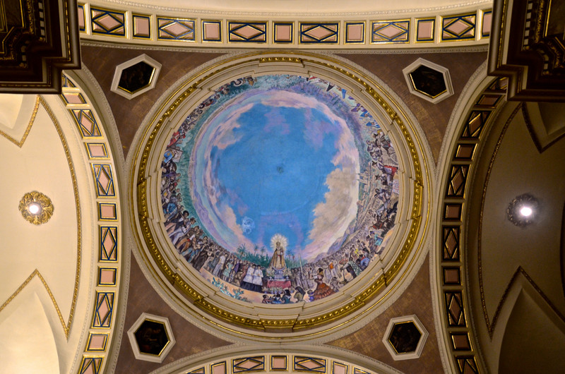 Dome ceiling inside Santuario de La Fuensanta
