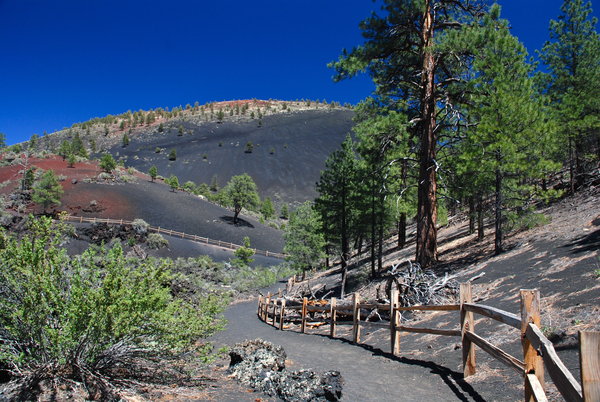 The other-worldly volcanic landscape of Sunset Crater is hauntingly beautiful