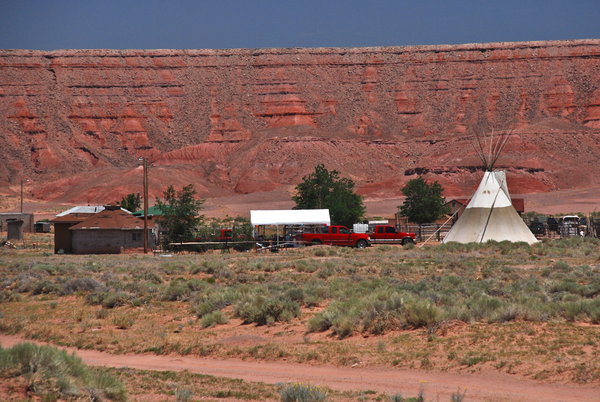 Navajo settlement near Canyon de Chelly