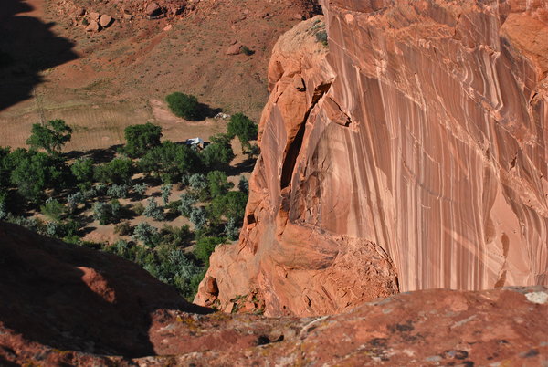 Navajo farms at the base of Canyon de Chelly