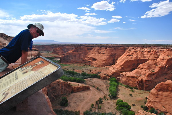 Dave enjoying the view from the overlook of Canyon de Chelly