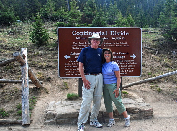 Dave and I are at the Great Continental Divide