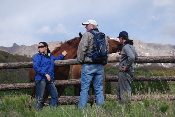 Kate, Dave and Nathan at Running Horse Ranch