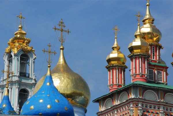 Belfry with multi colored domes