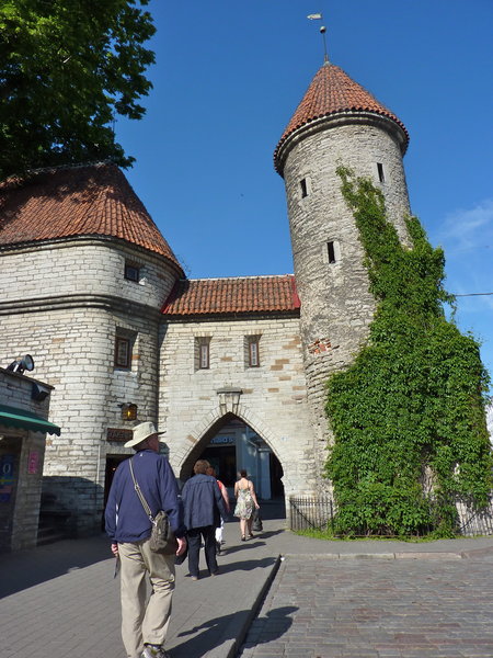 Going through the Viru Gates into Old Tallinn