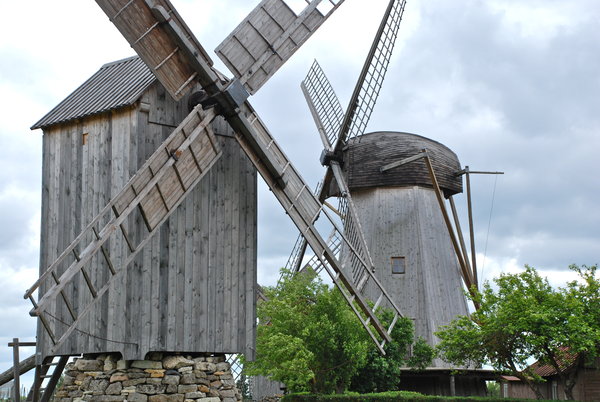 18th century windmills at Angla on Saaremaa Island