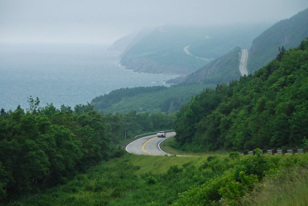 Fog and rain on the Cabot Trail