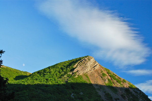 Moon over Meat Mountain in Meat Cove