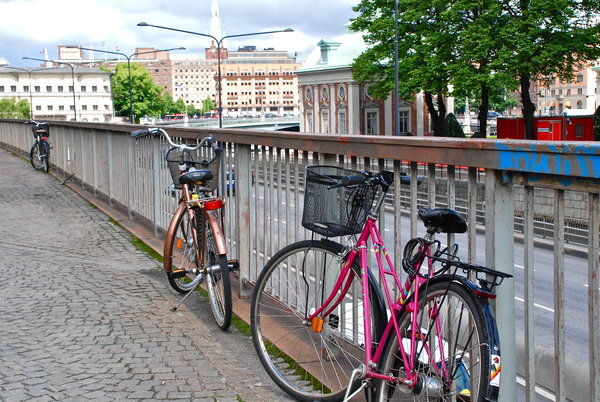 Bicycles in the old and new Stockholm