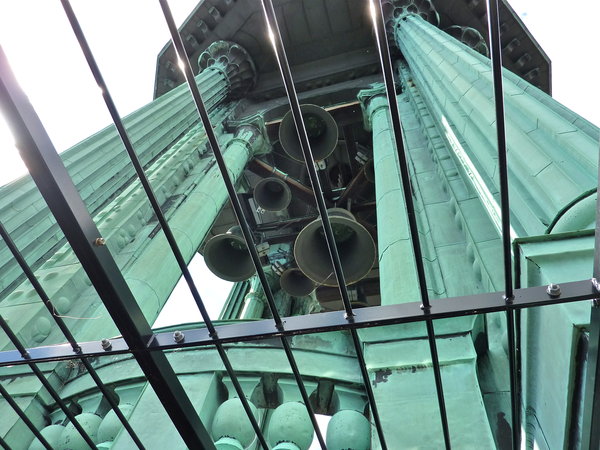 The enormous bells in the Copper Tower