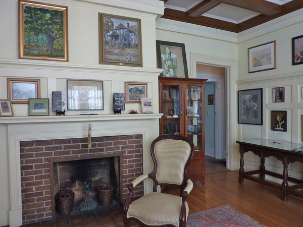 Interior of Fitzgerald home with Zelda's paintings