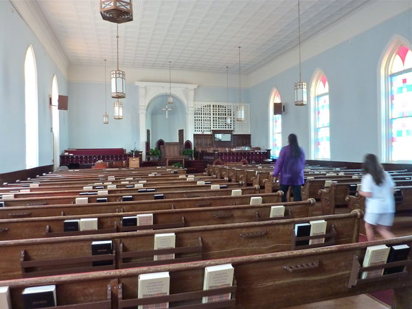 View of interior and pulpit where MLK Jr preached