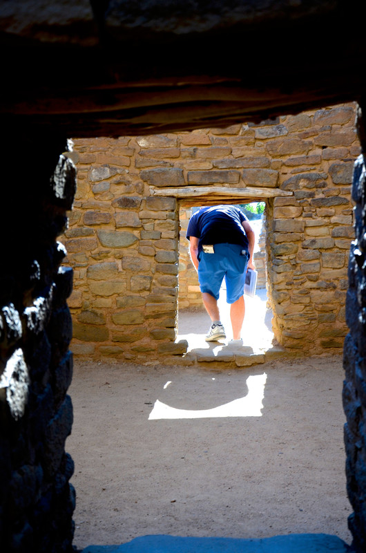 Doorway in the Aztec dwelling. The Puebloans were not as tall as my husband. 