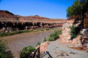 A view of the San Juan River from the San Juan Inn and Trading Post.