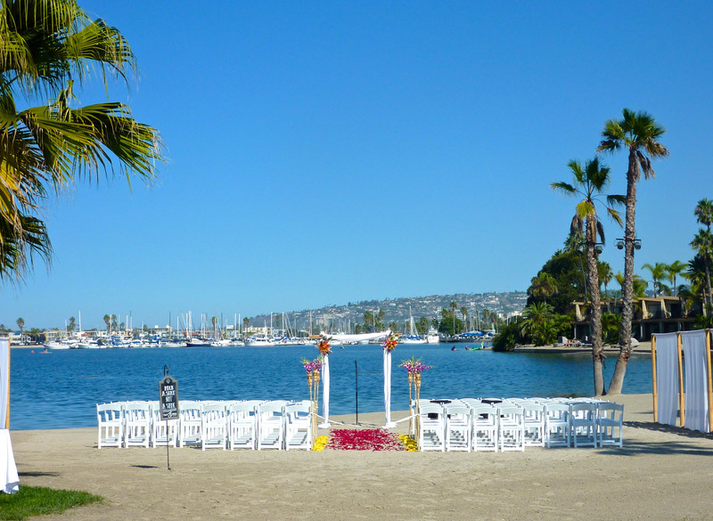 Beautiful wedding at the Bahia Resort in San Diego.