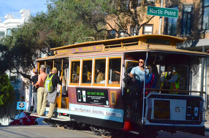 The Powell and Hyde Trolley in San Francisco.