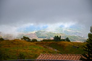 Morning clouds in the Val d' Orcia, Italy