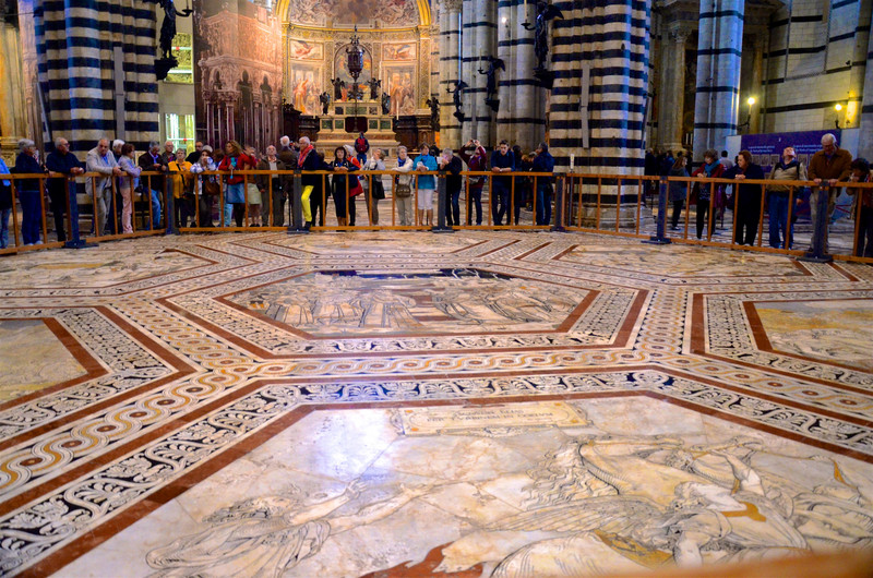 Detail of floor in the Siena Cathedral, Siena, Italy
