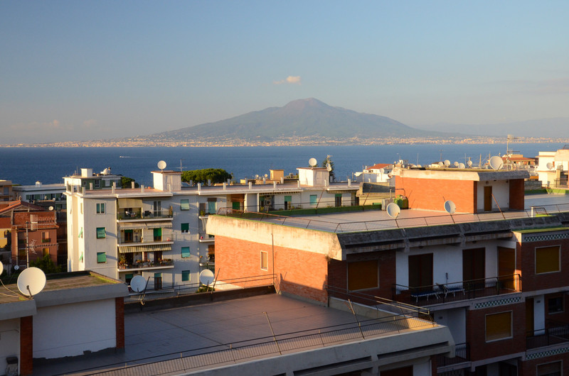 Mt Vesuvius from the deck of the Cesare Augustus Hotel, Sorrento, Italy