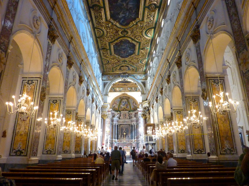 Inside the beautiful Amalfi Cathedral, Amalfi, Italy 