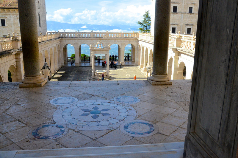 Beautiful floor out to the terrace of the Benedictine Abbey of Montecassino
