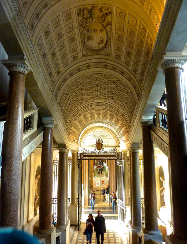 Long hall in the Vatican Museum