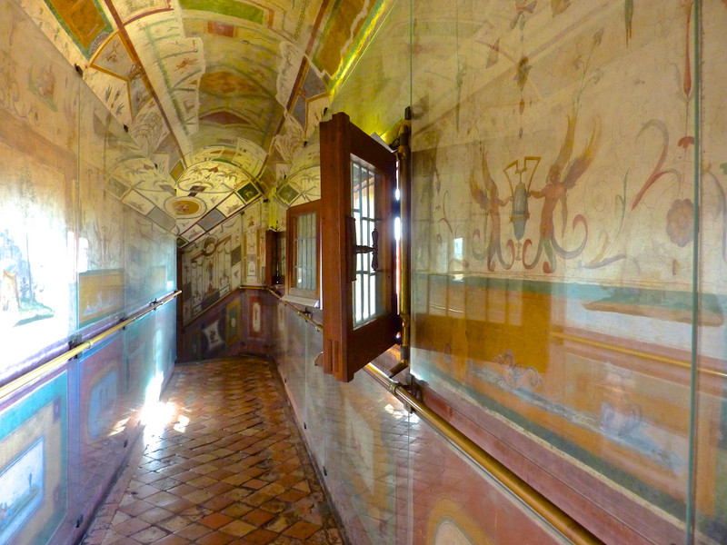 One of the many decorated passages inside the Castel Sant'Angelo