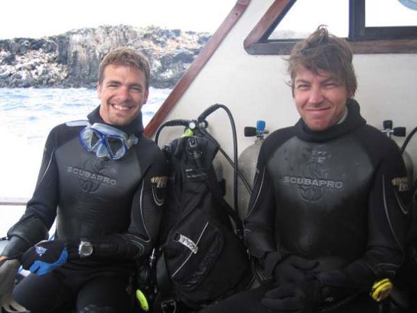 getting ready to dive with george